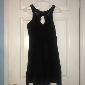 Windsor Black criss cross top skater dress